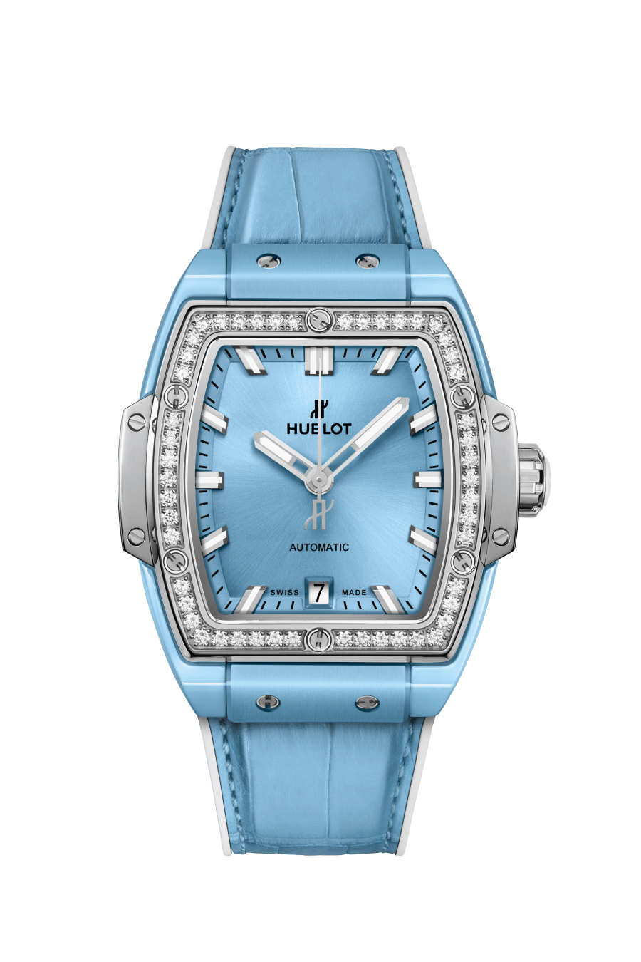 HUBLOT Spirit Of Big Bang Light Blue Ceramic Titanium Diamonds Spirit Of Big Bang Light Blue Ceramic Titanium Diamonds