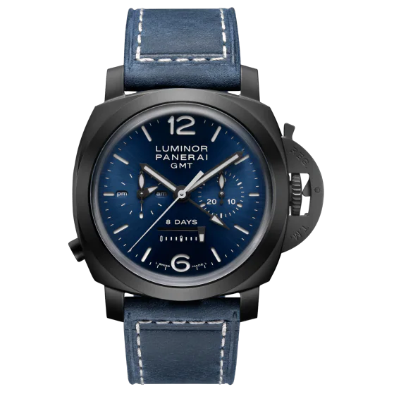 Luminor Chrono Monopulsante 8 Giorni GMT Blu Notte
