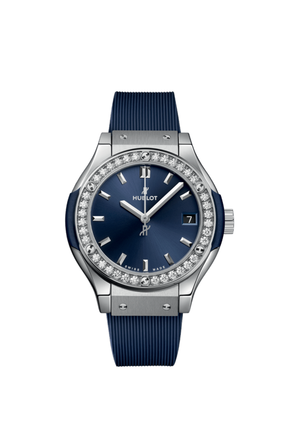 Classic Fusion Titanium Blue Diamonds