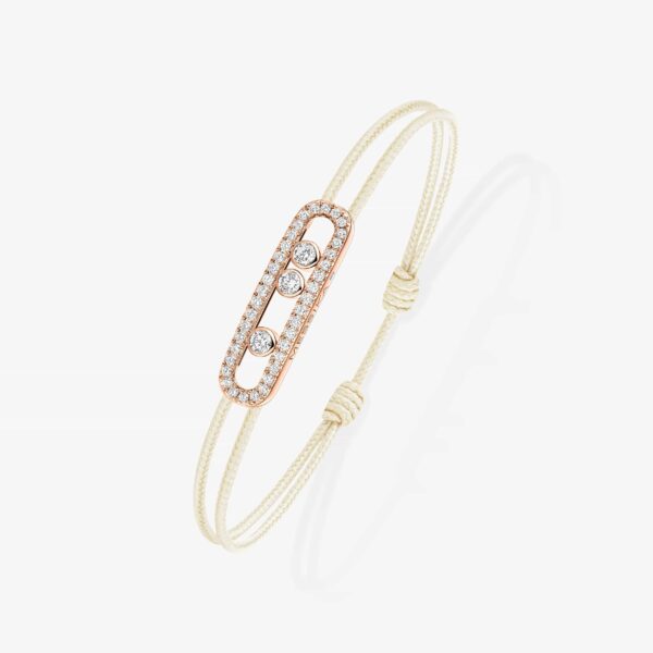 Cream Cord Pavé Bracelet